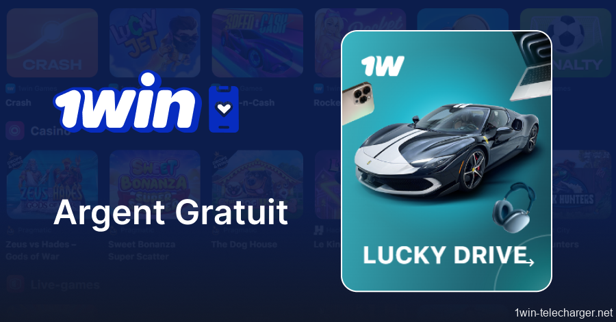 Obtenez des offres d'argent gratuites sur l'application de casino 1win