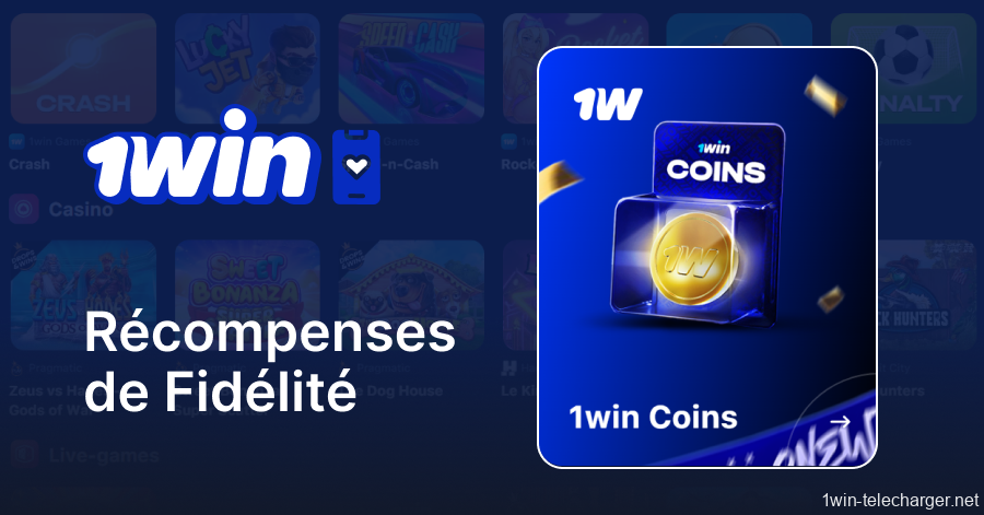 Récompenses de fidélité sur l'application de casino 1win