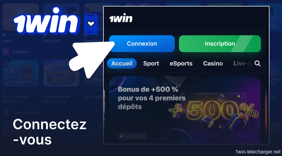 Démarrez l'application 1win et connectez-vous