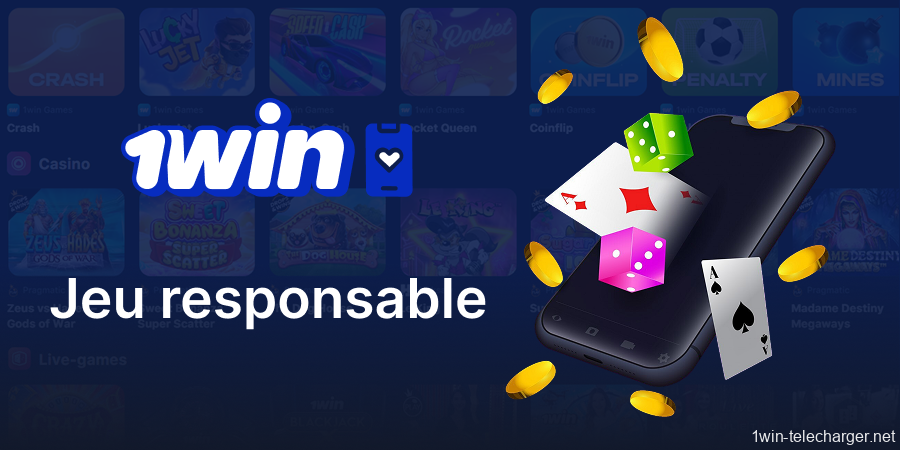 Jeu responsable sur l'application 1win